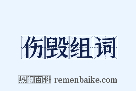 伤毁组词是什么意思的图片